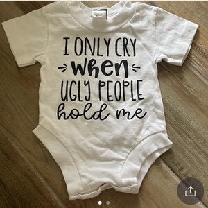Funny baby graphic onesie